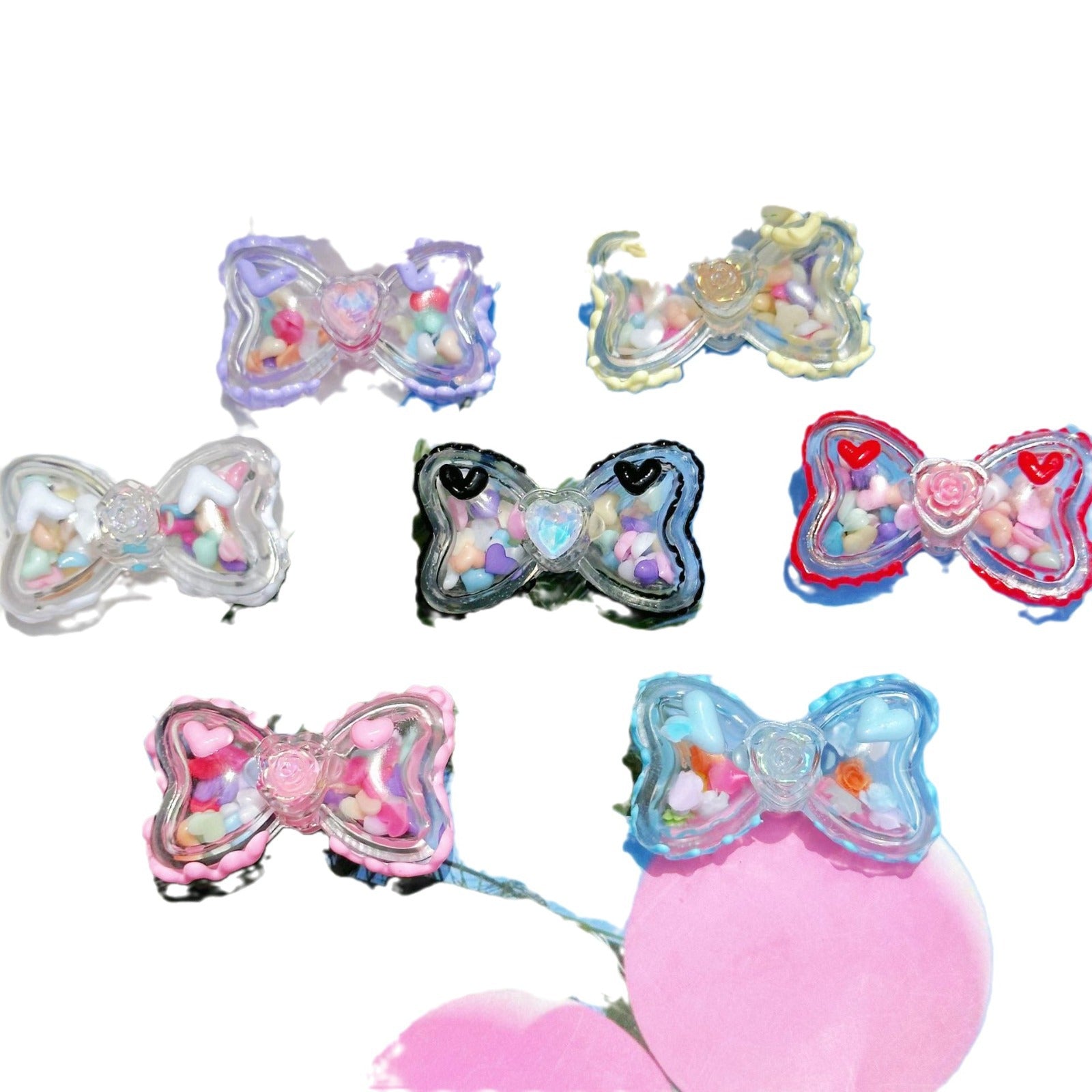 Wholesale 5pcs 3mm Diameter Rocking Bow Hand-painted Beads